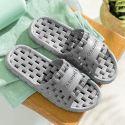 Men's Bathroom Non-slip Flip Flops Bath Slippers Indoor Home Summer Soft Comfortable Couple Family Flat Shoes Hotel Sandals