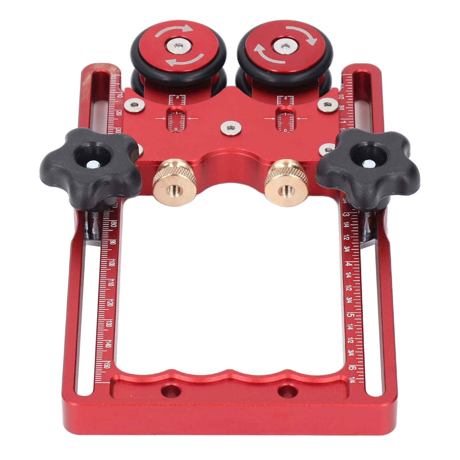 Table Saw Stock Roller Single Way Bearing Double Wheel 160mm Rail Table Saw Feeding Guide Roller for Woodworking Tool