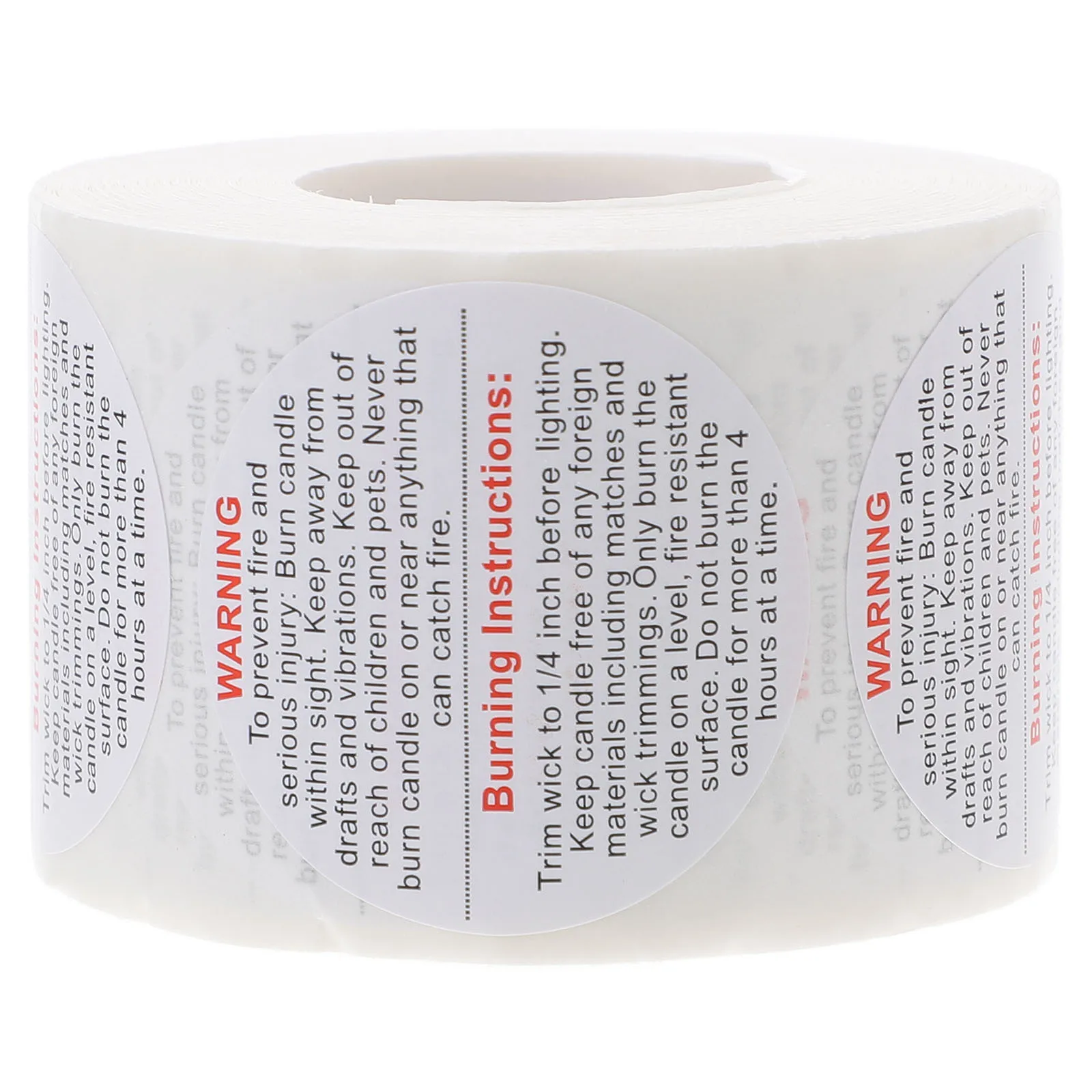 

Round Warning Labels Sticker Decals for Soy Wax Jars Containers Tins Votive Jar for Making Candles