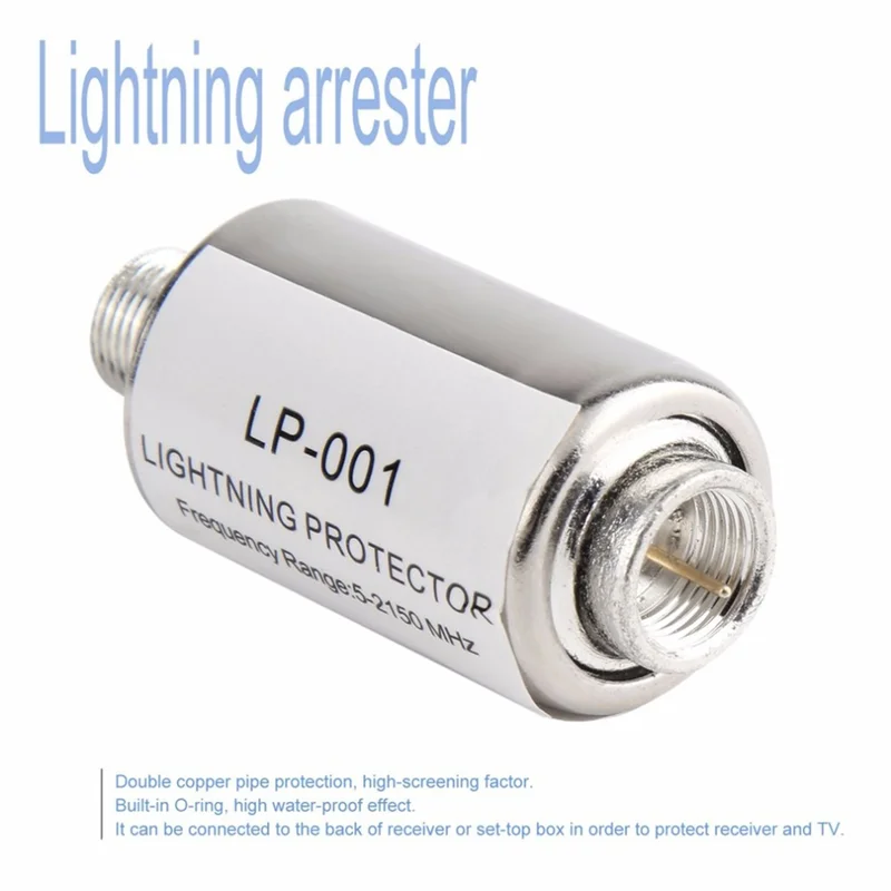 

ABAC-5-2150Mhz Coaxial Satellite TV Lighting Protection Device Lightning Arrester Protector For Satellite Antenna