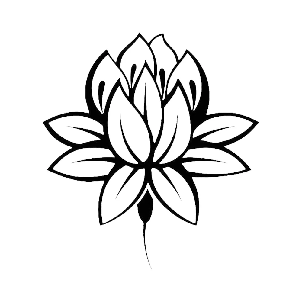 FUYOOHI Play Stickers Personality Creativity Lotus Flower Buddhism Buddha Meditation Vinyl Decal Sunscreen PVC Car Sticker