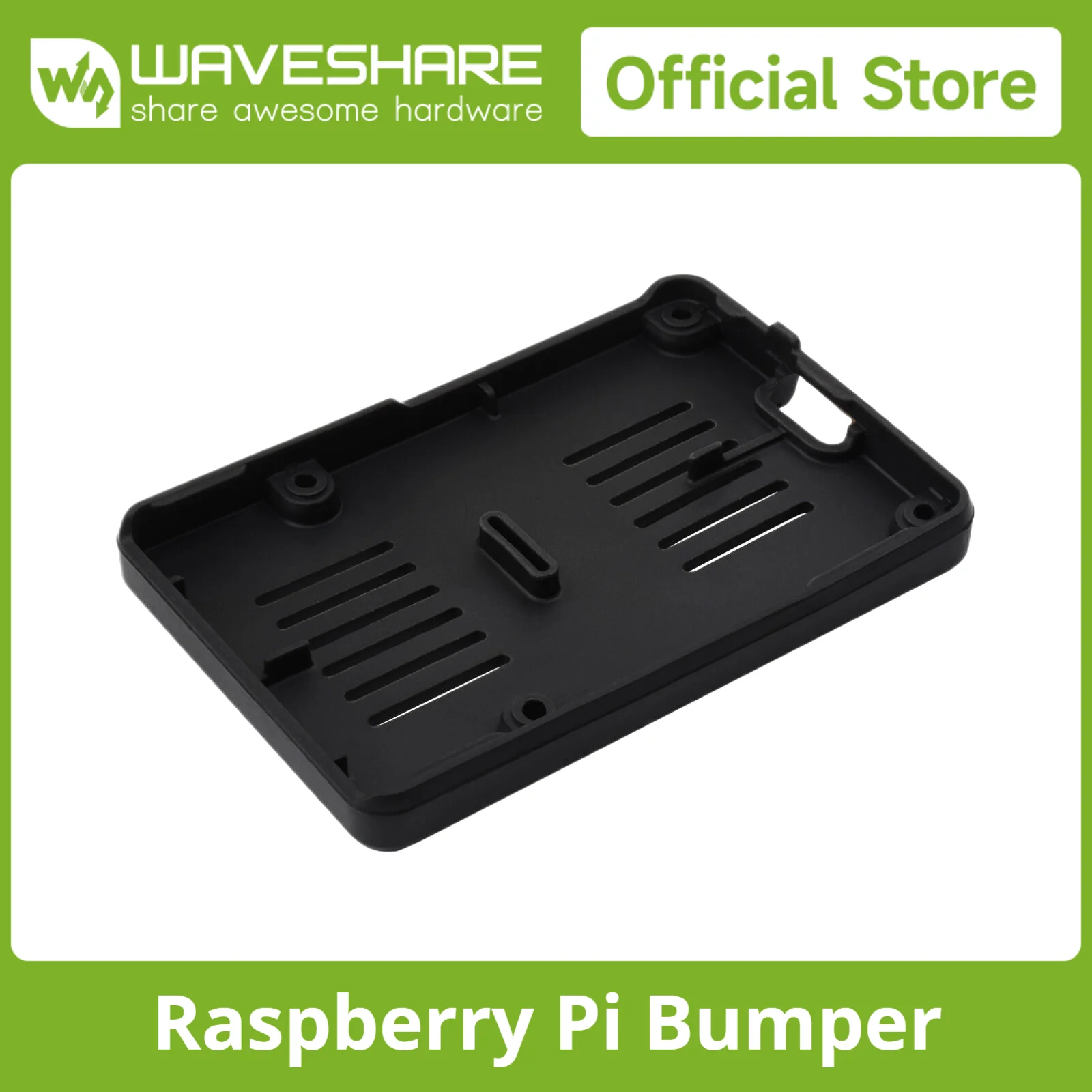 

Official Raspberry Pi Bumper, One-piece Flexible Silicone Rubber Bumper, Reserved Mounting Holes On The Bottom