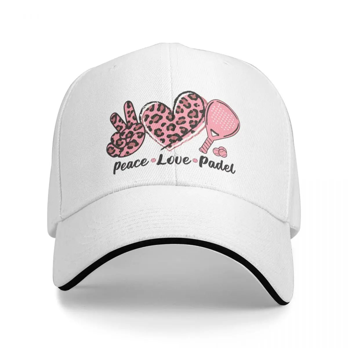 Peace Love Padel Mom I Love Padel Women Valentine Day gift Baseball Cap hard hat Custom Cap Men's Luxury Women's