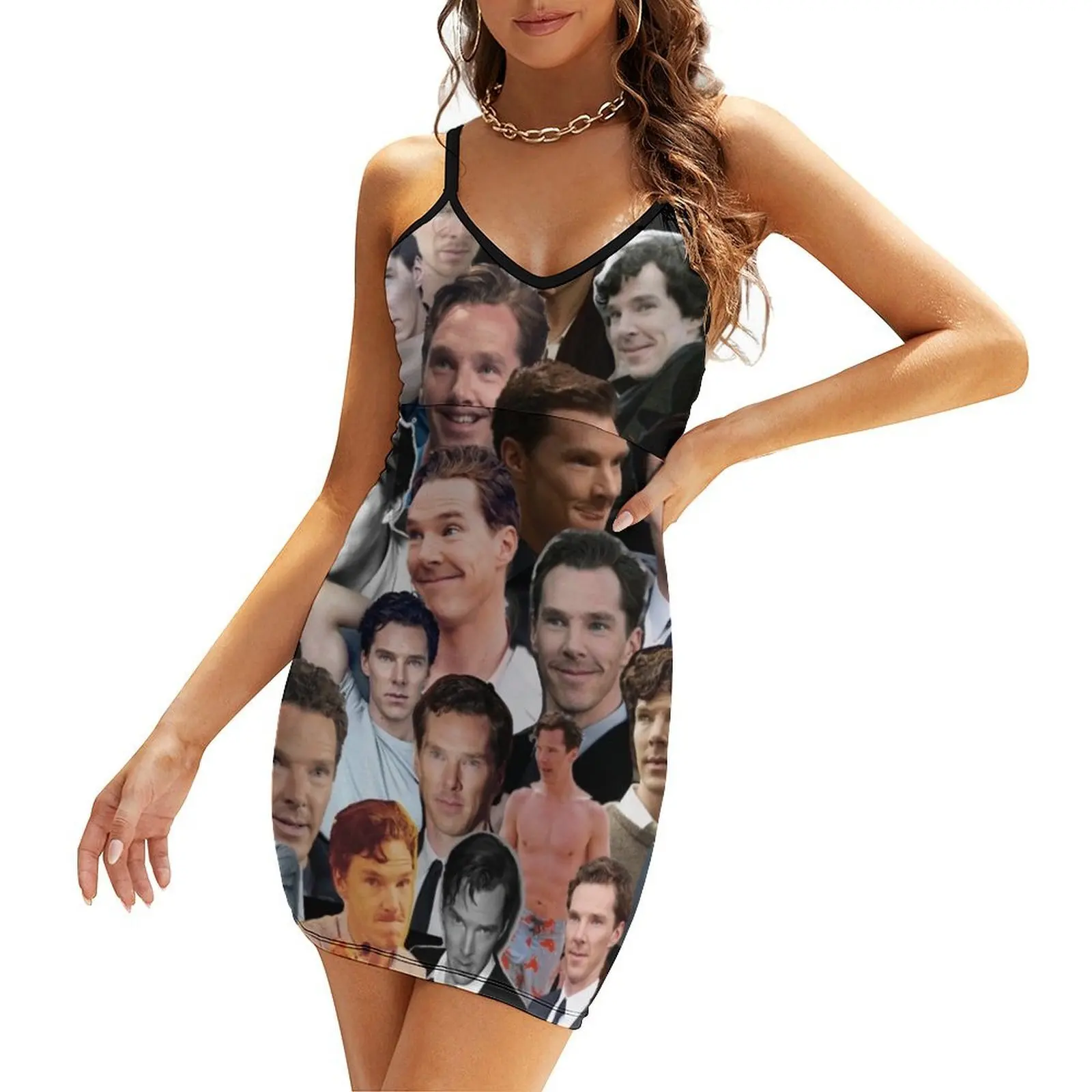 

Benedict Cumberbatch Collage Sling Dress Dress woman Aesthetic clothing Woman fashion women's summer dress 2025
