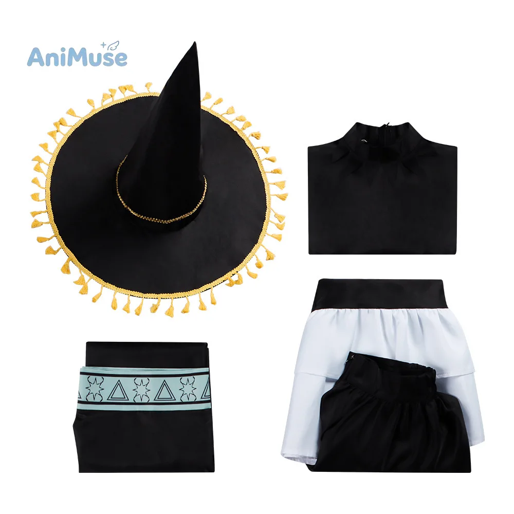 Witch Hat Atelier Coco Cosplay Costume Fan‑made Dark Black Witch Outfit Halloween Comic Con Halloween Party AniMuse view 5