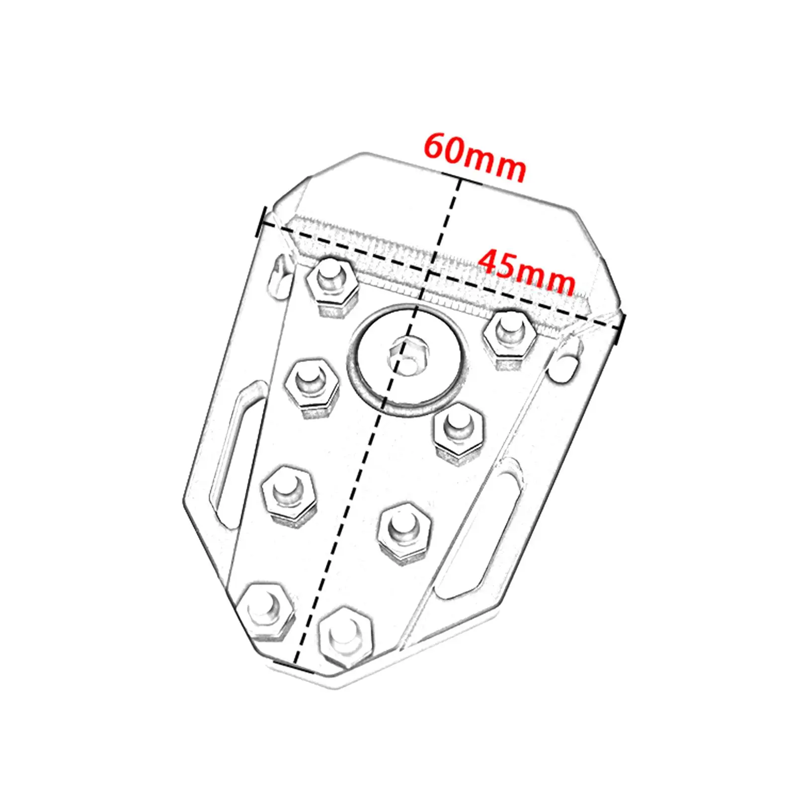 Brake Pedal Footboard Tip Extension Pad Durable for Klr650 Professional