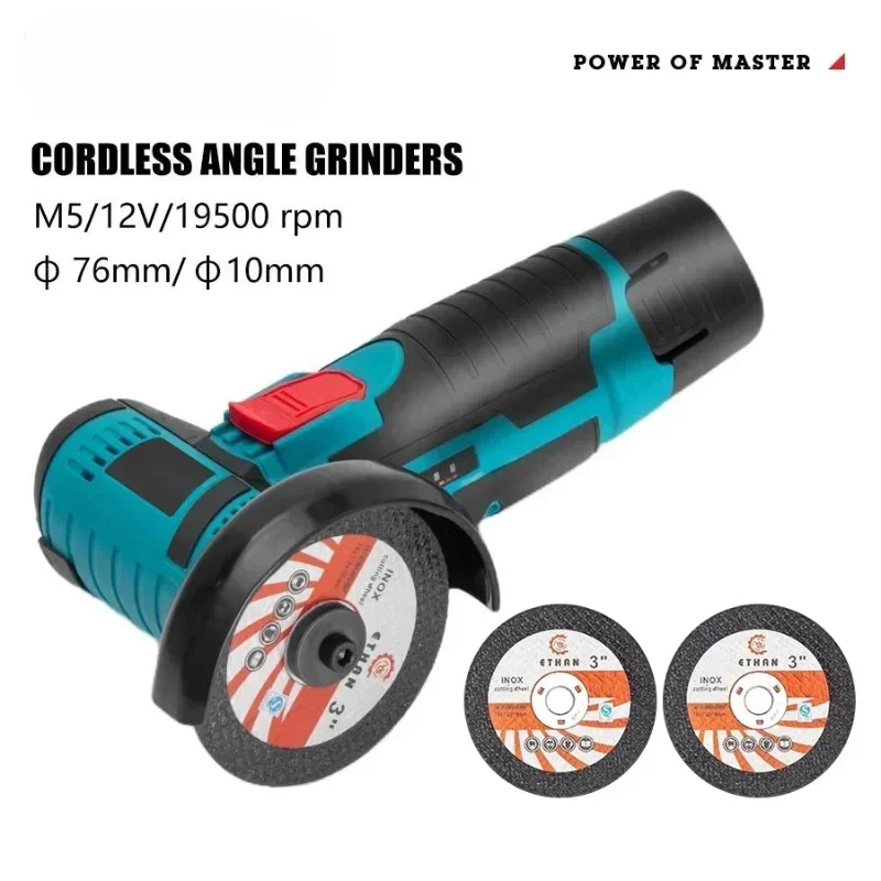 12V Mini Angle Grinder Rechargeable Grinding Tool Polishing Grinding Machine For Cutting Diamond Cordless Power Tools