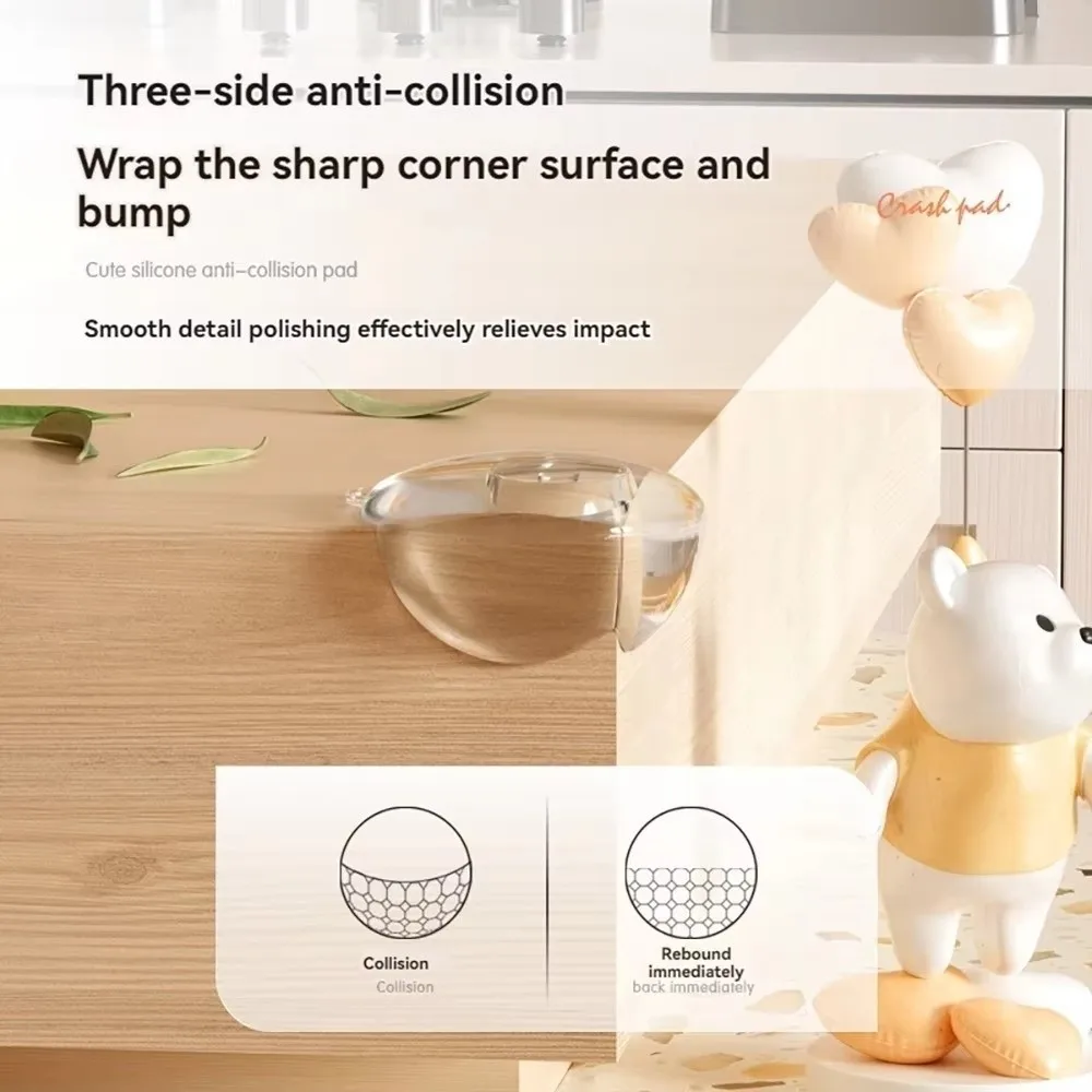 10 قطعة/4 قطعة حماة الزوايا سيليكون المضادة للتصادم شفافة الأثاث ركن حماة واضح الجدول ركن واقي للحواف #4