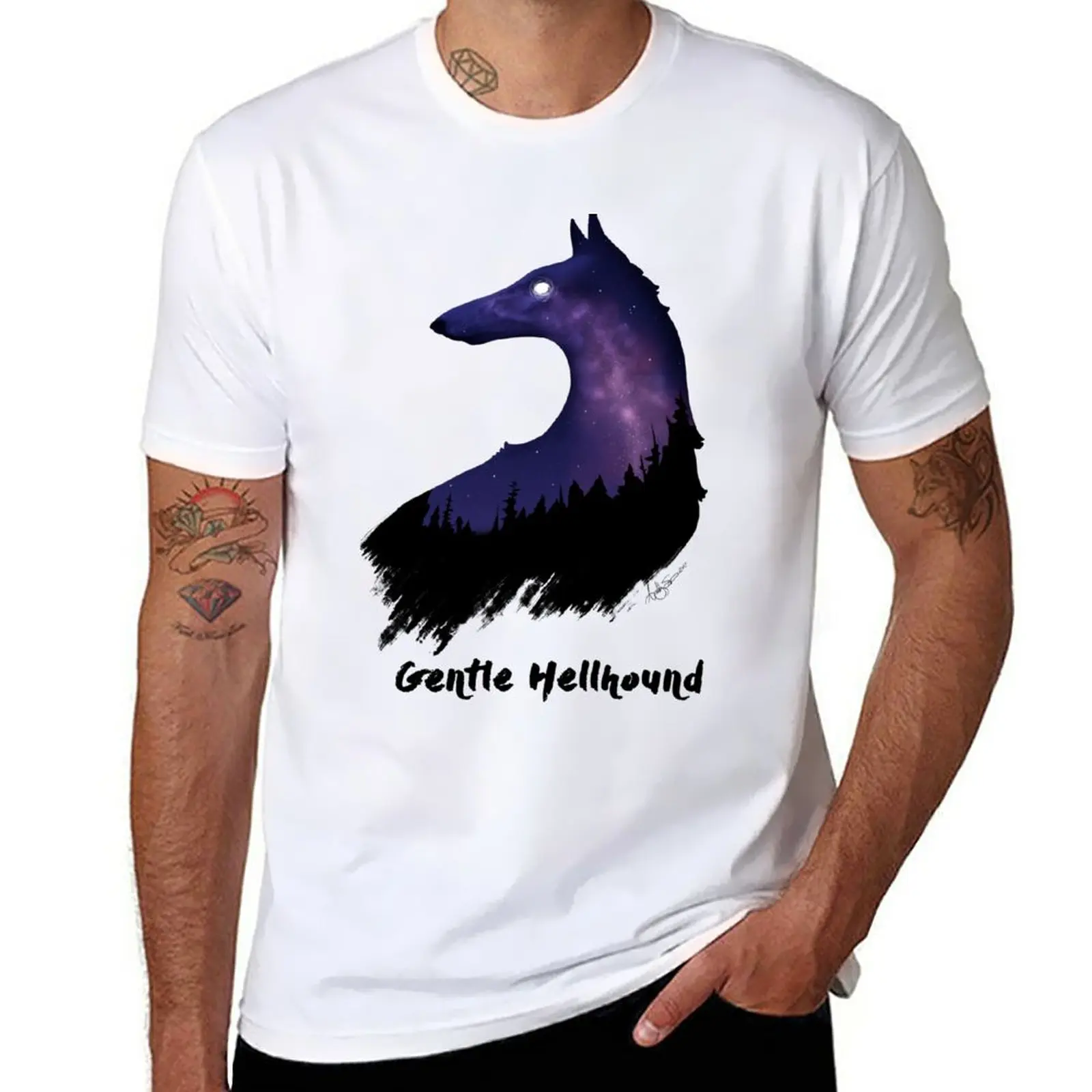 New Gentle Hellhound T-Shirt tops summer top quick drying shirt mens workout shirts