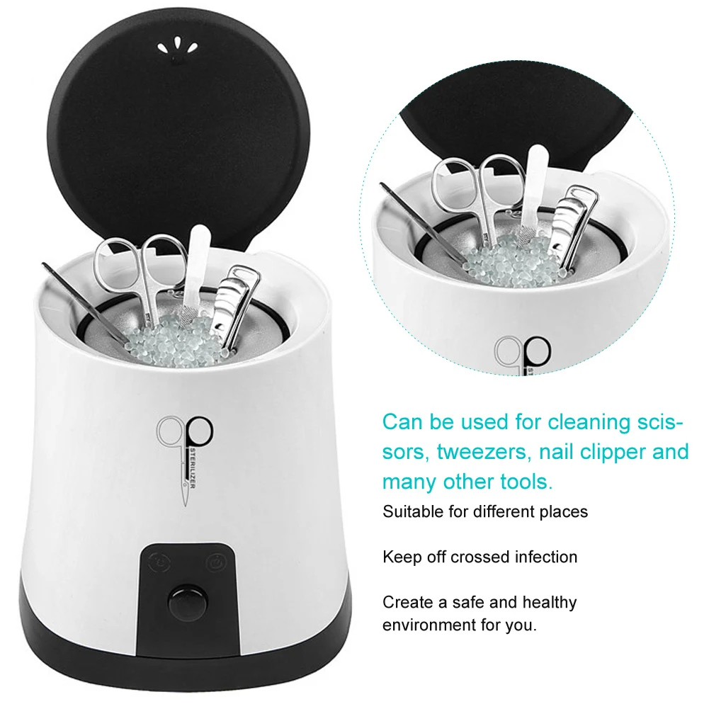 Machine de nettoyage pour nail art 100W, machine de nettoyage à haute température, outils de nail art, ciseaux, boîte de nettoyage automatique