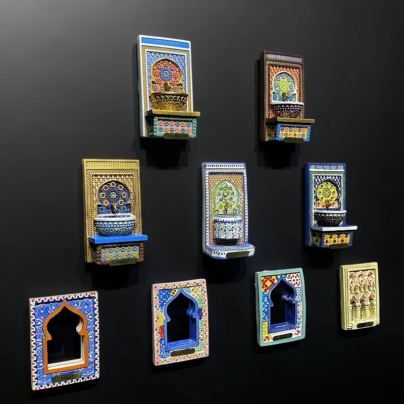 Uzbekistan 3D Fridge Magnets Tourism Souvenir Handicraft Resin Refrigerator Magnets Sticker Collection Gift Home Decoration