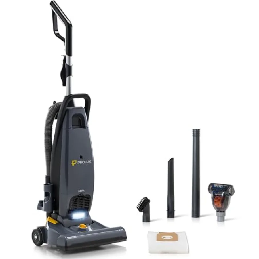 

Phantom Pro Commercial Upright Vacuum Cleaner HEPA Filtration Bagged High-Suction Deep Cleaning Lightweight with Onboard Tools