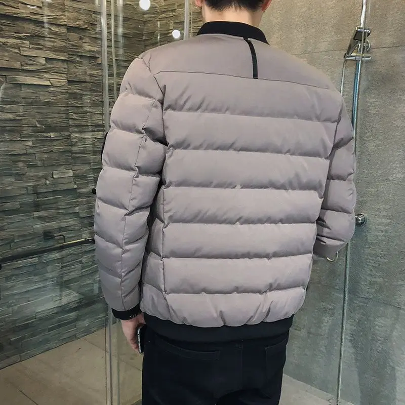 Baseball Jacket Man Warm Winter Quilted Padded Coat for Men Thick Luxury Padding Stylish Korean Reviews Many Casual Cheap Sale