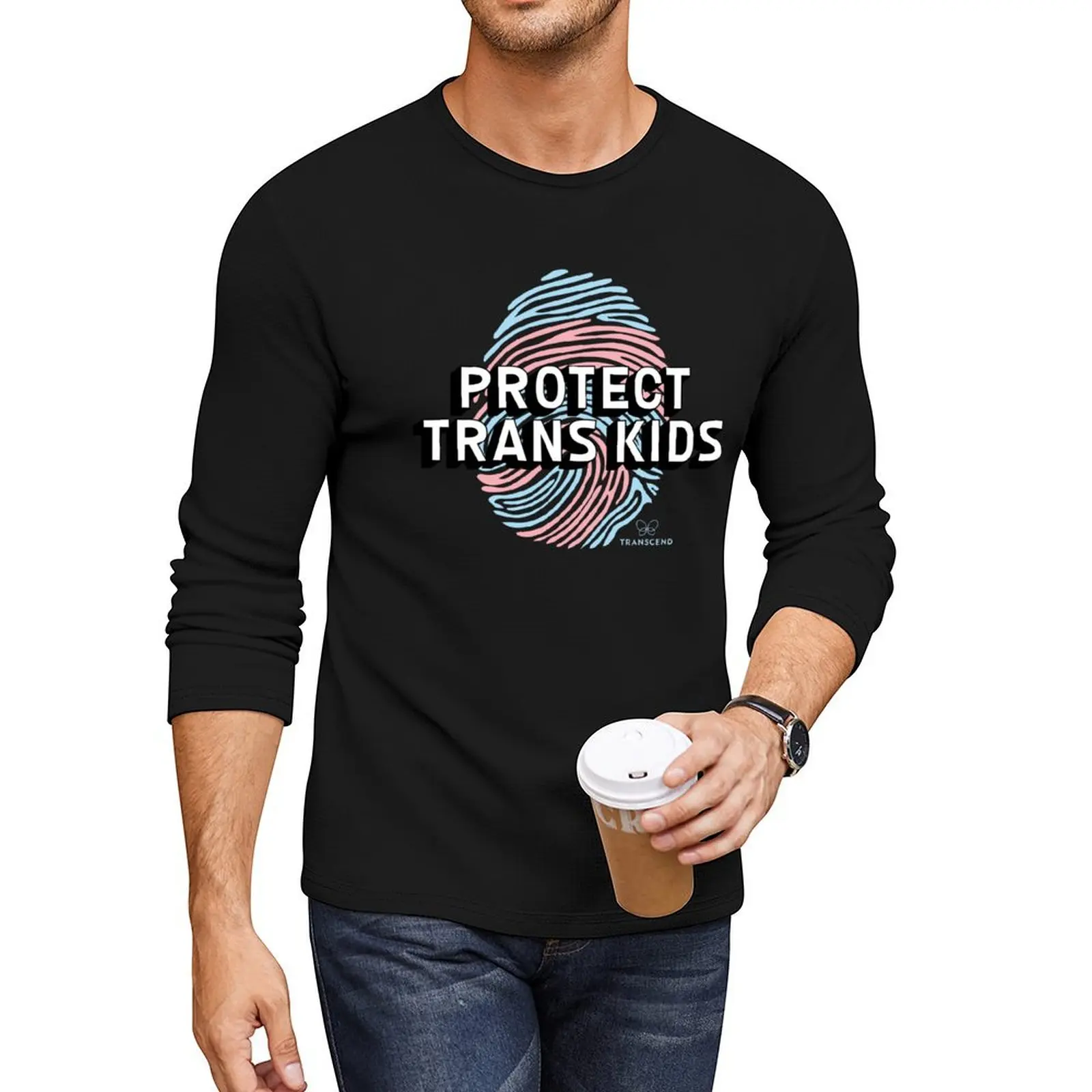 Protect Trans Kids - Transcend Australia Long T-Shirt blank t shirts tops funny t shirts mens champion t shirts