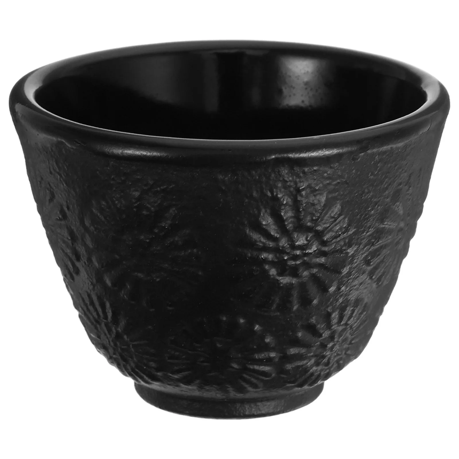 

Cast Iron Tea Cup Vintage Japanese Style Sunflower 80ml Black Hot Tea Coffee Asian Teapot Set Metal Mug Japanese Coffee Mug