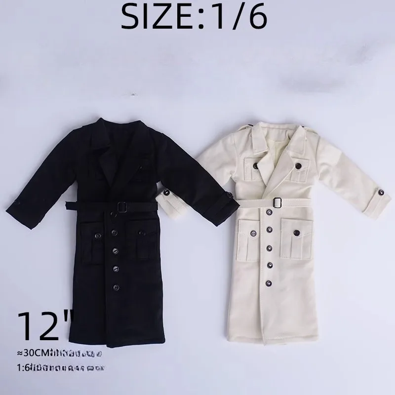 1/6 مقياس أبيض/أسود عصري النمط البريطاني سترة واقية معطف الملابس نموذج ل 12 ''ذكر الجندي عمل أرقام الجسم دمية
