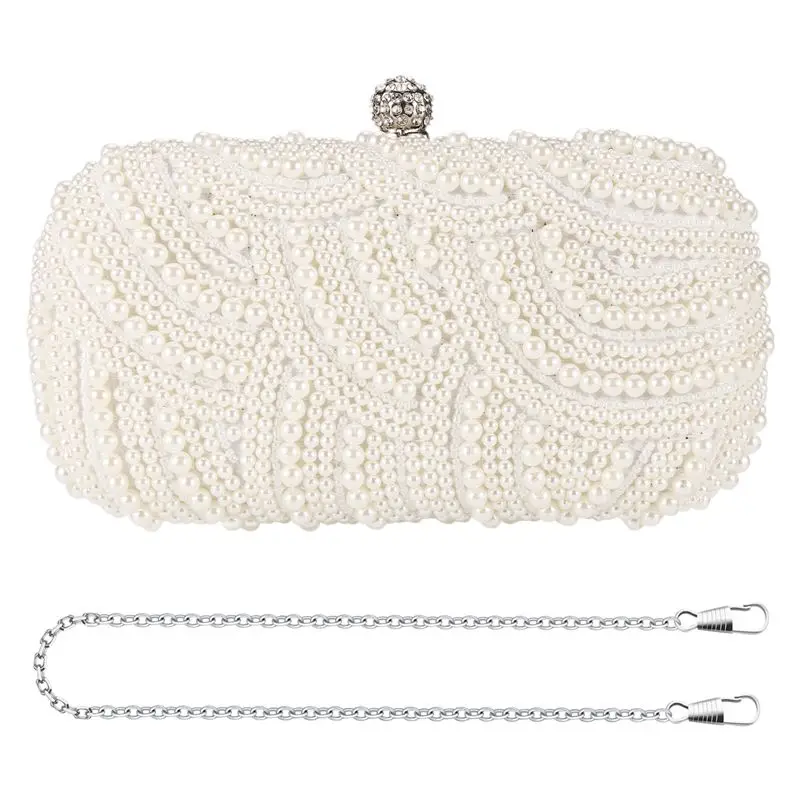 

A95D-Pearl Clutch Bags Women Purse Ladies Hand Bags Evening Bags For Party Wedding Pearl Fashion Clutch Bags