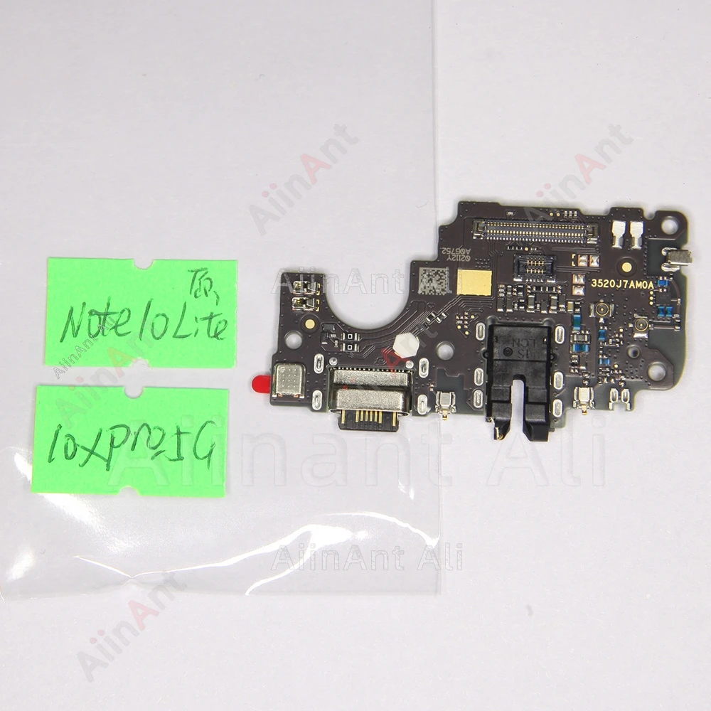 AiinAnt USB Port Charger Board Dock Connector Charging Flex Cable For Xiaomi Redmi Note 10 10X 10s Pro 5G Phone Parts