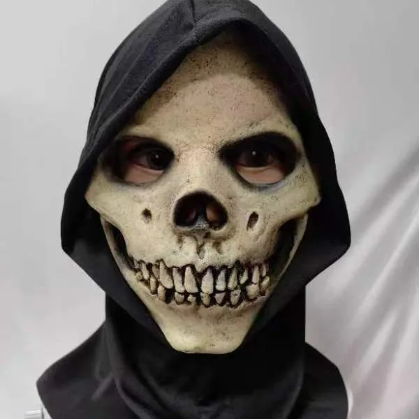 Skull Mask Halloween Latex Terror Mask Chamber of Secrets Ghost House Helmet Prop Half Face Skull Mask