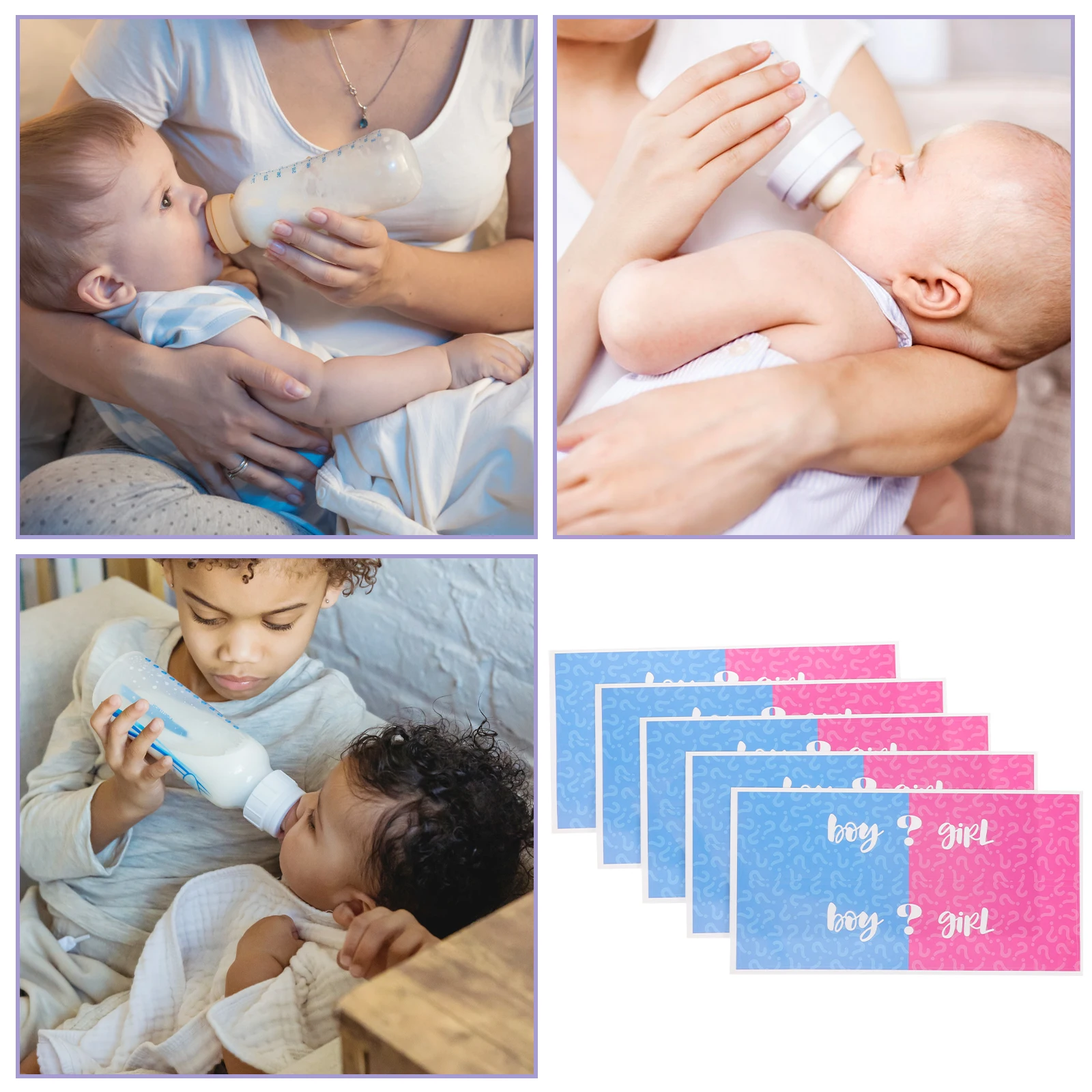 

10pcs Water Stickers Boy Girl Gender Revealing Party Supplies Decorations Water Bottle Sticker Baby Shower Baby Shower Gifts
