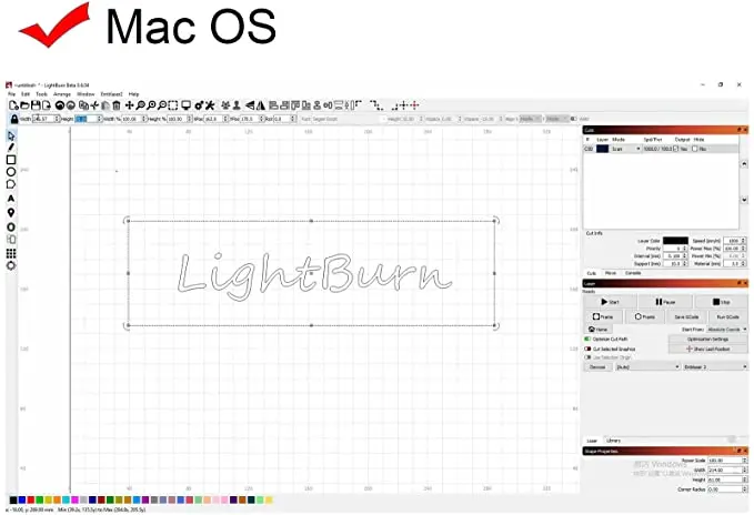 LightBurn Software Gcode License Key For Laser Engraving Machine