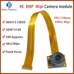 3840 x 2160 4K 8MP HD IMX415 MIPI Camera Module Fixed Focus 100Degree 24-PIN MIPI CSI For Product Vision