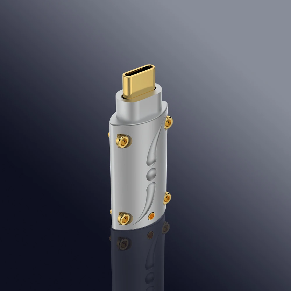 VIBORG VT08 pozłacane typ C type-c USB C 3.1 High End złącze USB mosiądz wtyk męski typ spawania USB-C dla majsterkowiczów kabel USB