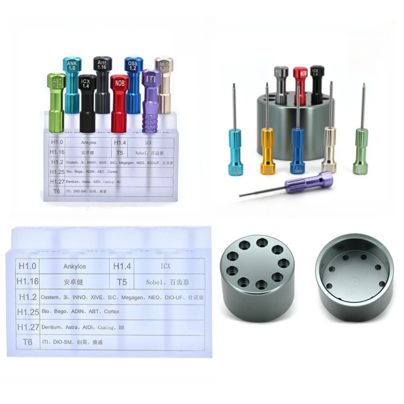 

DENTYA Dental Technician Screwdriver Base Acrylic Base Metal Base Dental Screwdriver Storage Box Dental Laboratory Tools