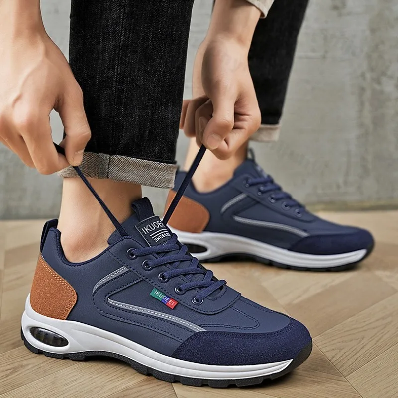 

2025 Spring New Men's Casual Sports Shoes Fashion Trend Outdoor Walking Shoes Thick Soled Comfortable Lace Up Chunky sneakers