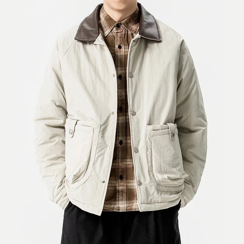 

Men Women Winter Japanese Korean Streetwear Fashion Loose Casual Cotton-padded Thicken Cargo Jackets Parkas Warm Coat Outerwear