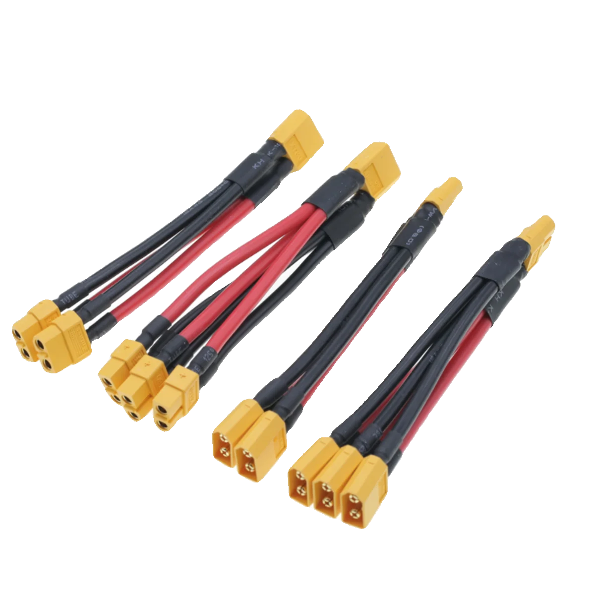 Afbeelding 6: XT60 Parallelle Batterij Connector 3-Way 12AWG Siliconen Draad Mannelijke/Vrouwelijke Dual Extension Y Splitter 100mm voor acculader Motor