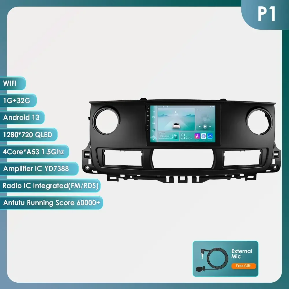 Android Autoradio Betaler voor Renault Master 2003-2011 Auto Multimedia GPS Carplay 2Din 6115 Autoradio Stereo Groot Scherm autoradio - afbeelding 1