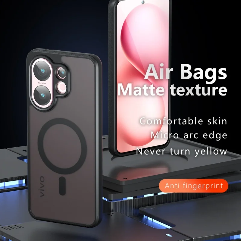 

For Vivo S30 Case Matte Magsafe Drop-proof Built-in Airbag Corner Non-yellowing Material Soft Cover
