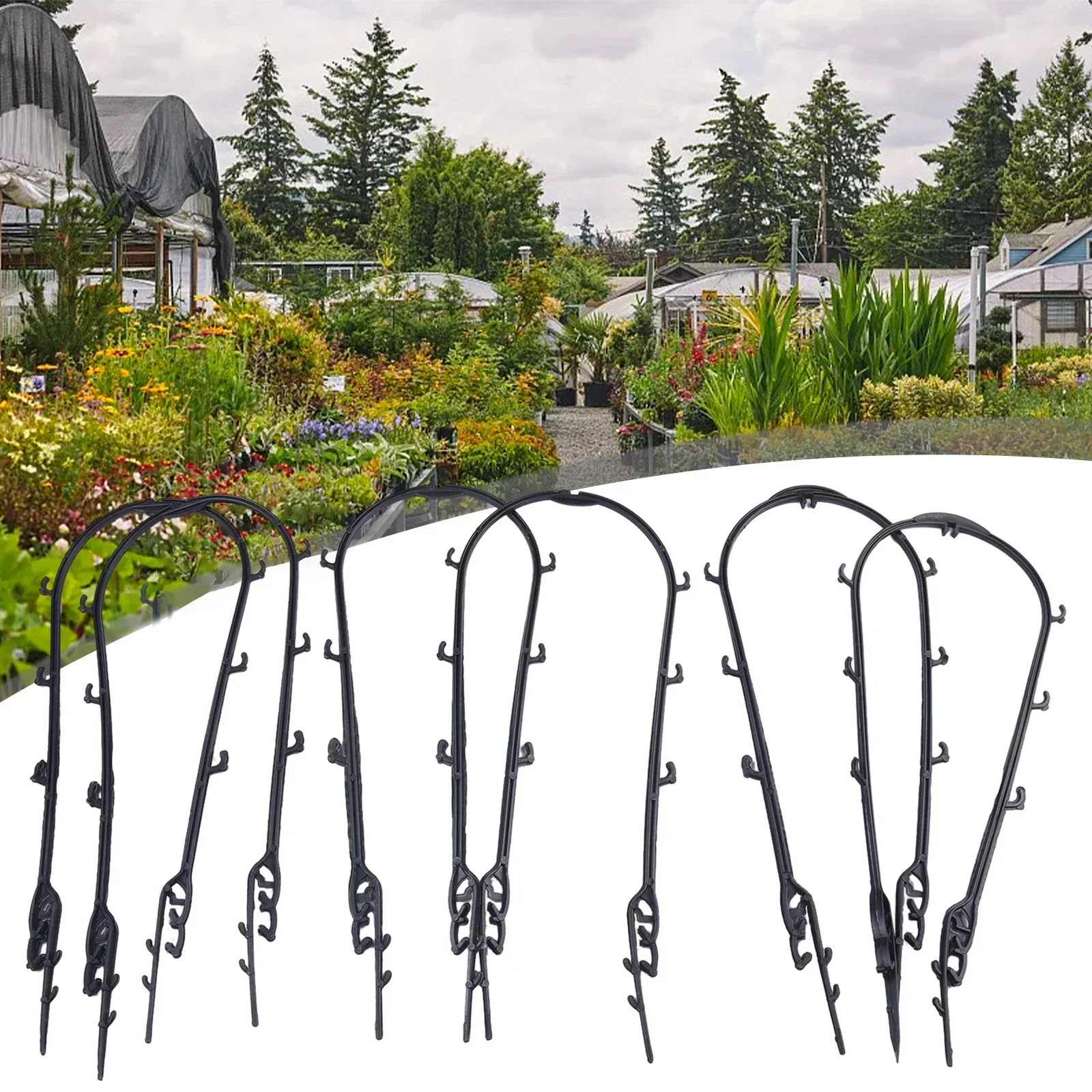 

6 шт. рамки для восхождения растений, нелегко повреждают, поддержка для восхождения растений, пластиковая поддержка для помидоров, простая установка и разборка