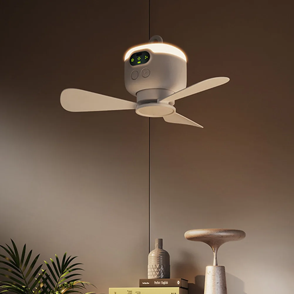 Ventilatore da soffitto portatile senza fili Ventilatore da campeggio ricaricabile con telecomando Ventilatore da tenda Ventilatore da esterno per dormitorio da campeggio all'aperto