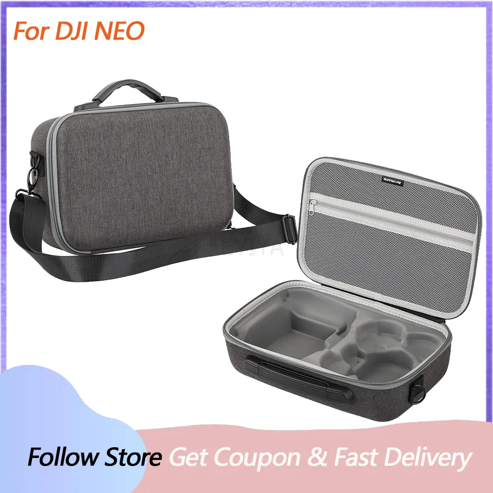حقيبة التخزين المحمولة ل DJI Neo للصدمات هارد شل حقيبة يد حزام الكتف ل DJI RC 2 ملحقات طائرة بدون طيار عن بعد