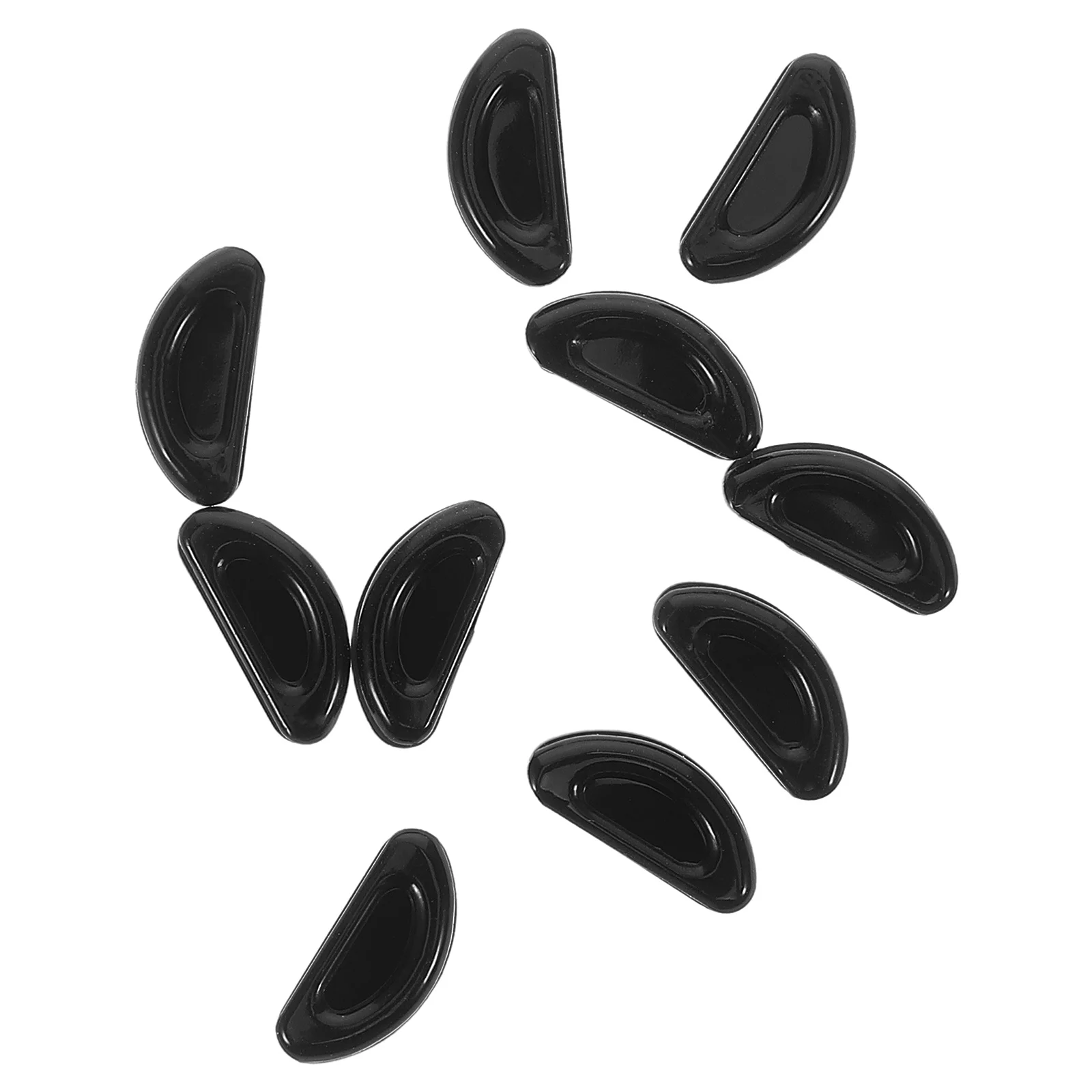 

20Pcs Nonslip Dshaped Nose Pads Eyewear Comfortable Fit Antiindentation Glasses Accessories Black Eye Glass Pads for Nose