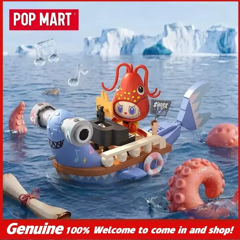 

Оригинальный конструктор Pop Mart Labubu The Monsters: Корабль-русалка-пират, мифическая морская сборная модель, подарок для взрослых и мальчиков