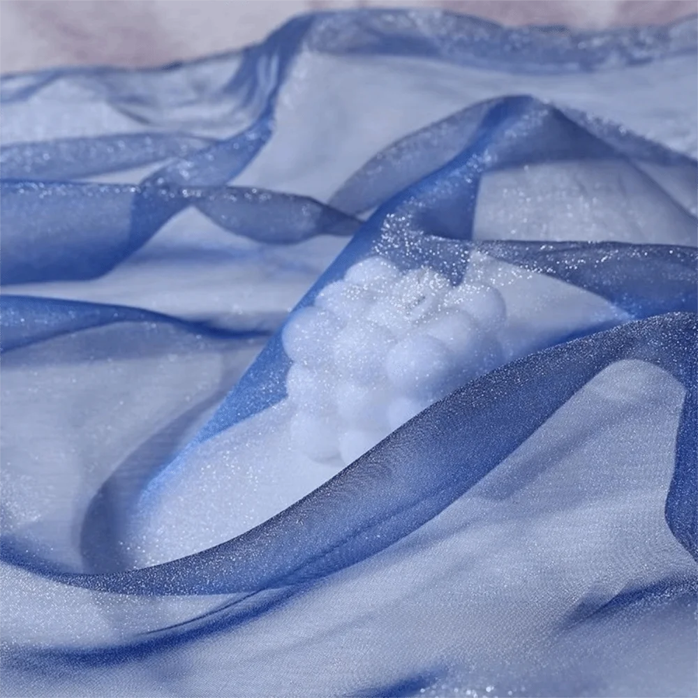 

1m/20m*140cm Glitter Organza Fabric Soft Shiny Tulle Fabric Handmade DIY Materials Fluorescent Organza Fabrics