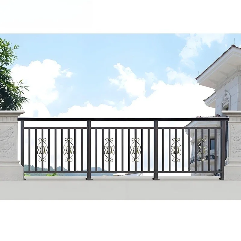 Aluminum alloy fence villa courtyard outdoor garden aluminum art fence community railing new Chinese balcony fence wall