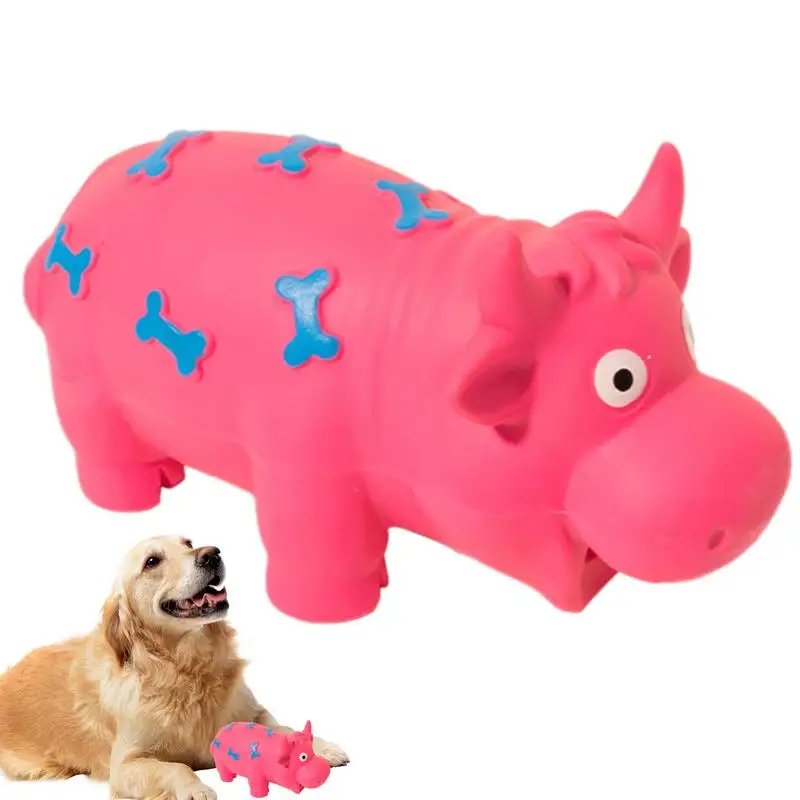 

Dog Chew Toys for Puppies Interactive Pet Puppy Teether Squeaky Toys Cow Shape Design Interactive Pet Dog Chew Toys for Small
