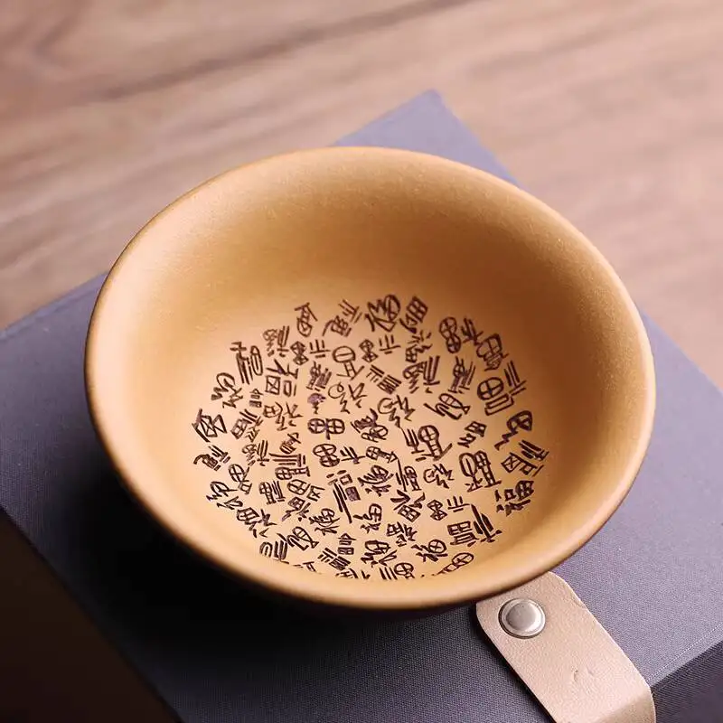 Yixing Original Purple Clay Master Haha Cup By Famous Artist Ma Xiaojun, Purely Handmade Tasting Cup, Chinese Tea Set