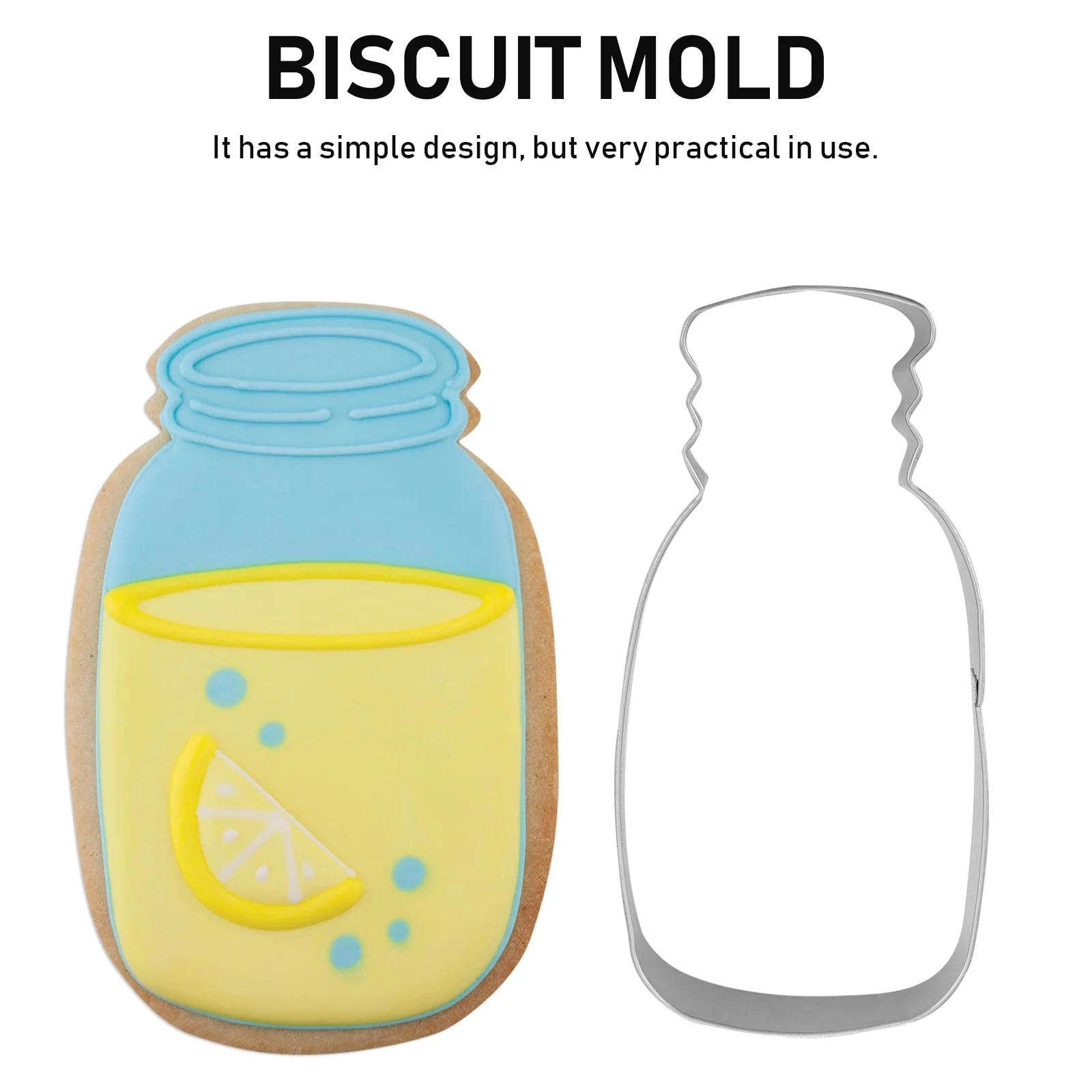 

10Pcs Milk Bottle Biscuit Mold Stainless Steel DIY Cookie Cutter Baking Supplies for Cake Decorating Creative Baking