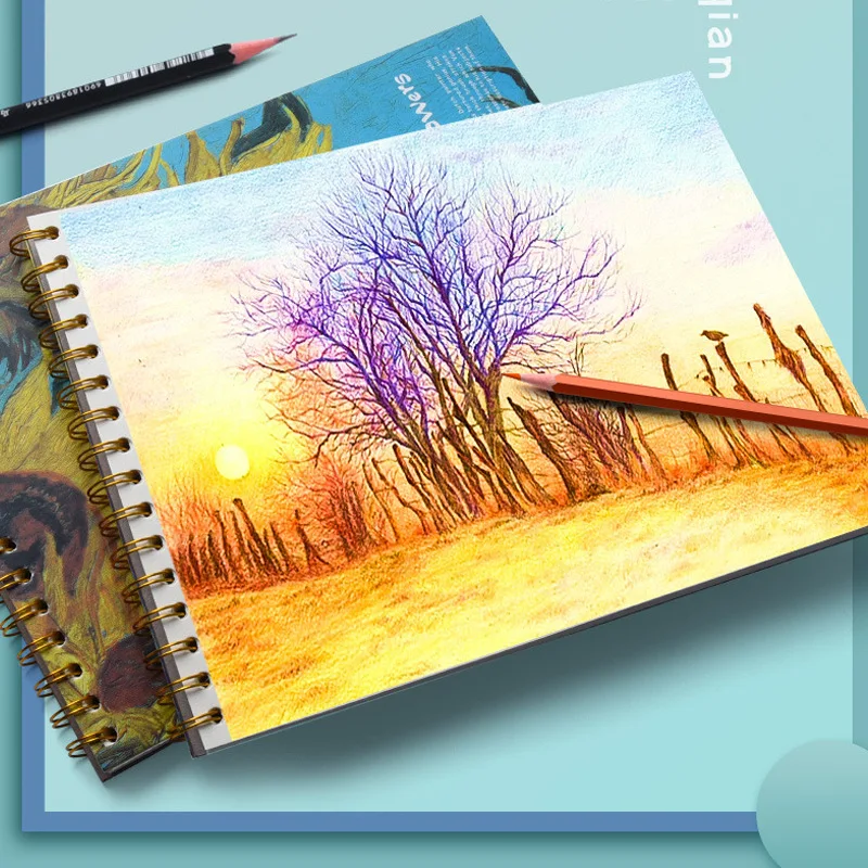 كراسة الرسم A4 Van Gogh، كراسة الرسم المختلفة مقاس A4، كتاب الرسم المرسوم يدويًا، كتاب مصور فارغ للطلاب