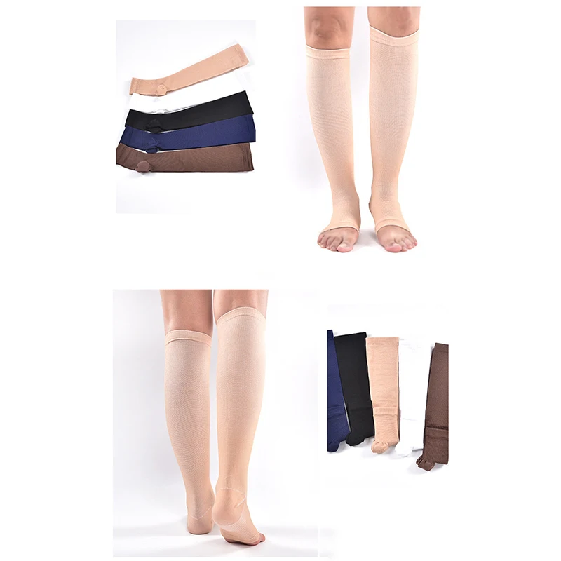 Chaussettes de compression élastiques pour varices, bas médicaux, jambières, manches de mollet, instituts de fatigue, 1 paire