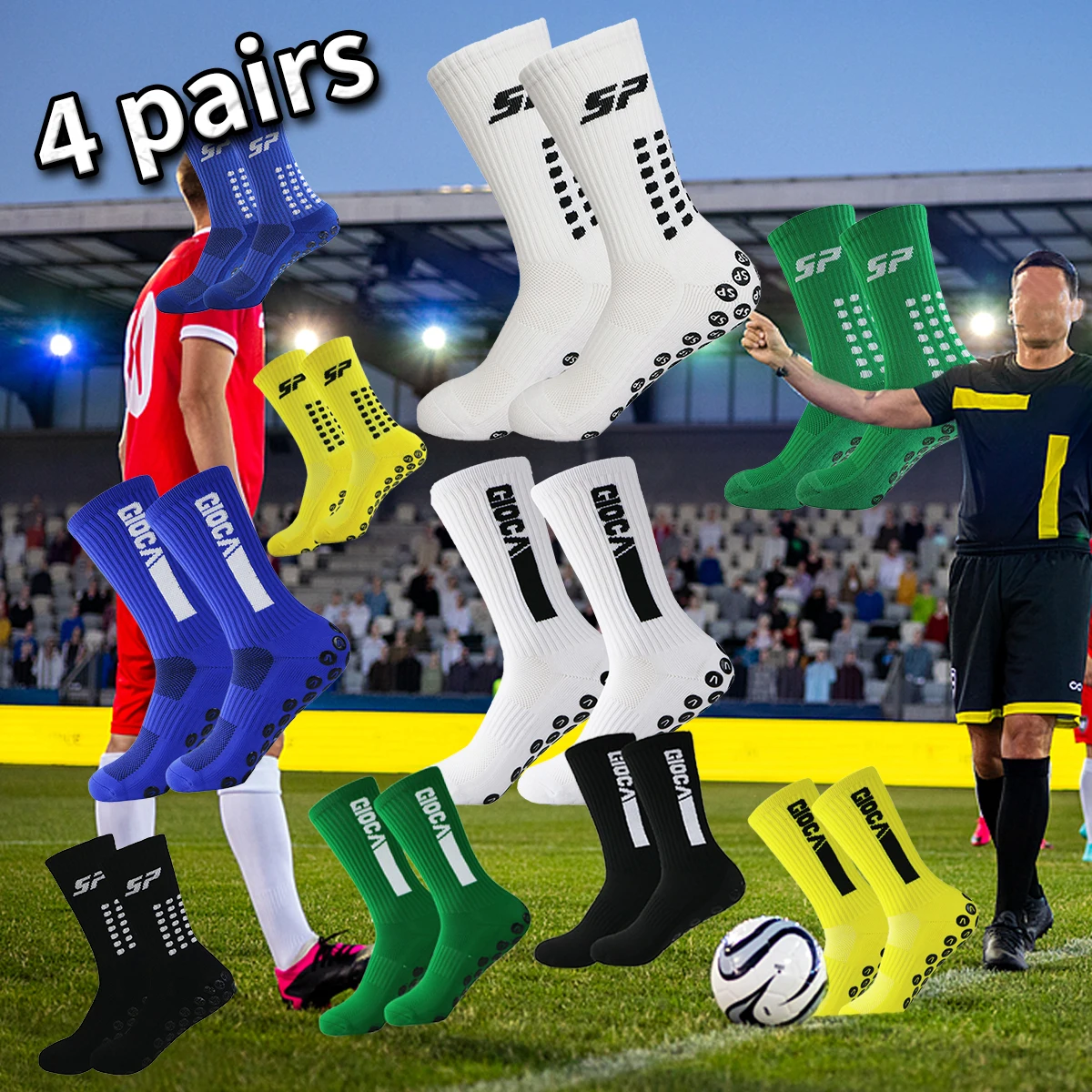 4 pairs of new 65 and SP professional sports socks combination outfit