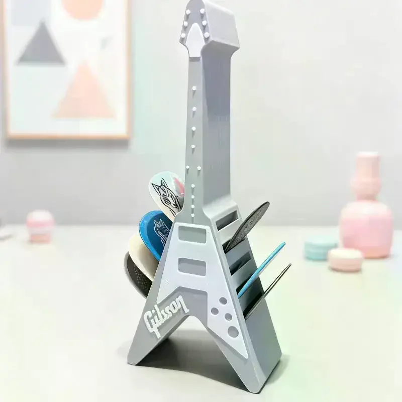 ثلاثية الأبعاد المطبوعة الغيتار يختار صندوق حامل المنظم عرض حالة الغيتار اختيار صندوق تخزين المحمولة تصميم تخزين الحل #5