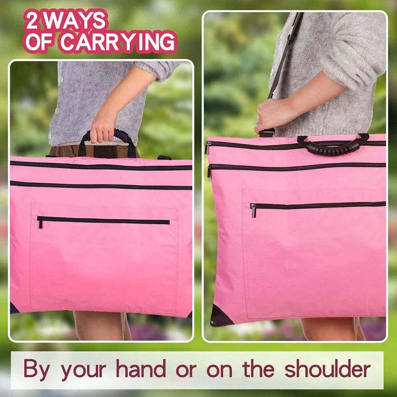 Lightweight Art Briefcase Waterproof Carrying Case With Sturdy Shoulders And Handle For Sketching,Posters And Painting