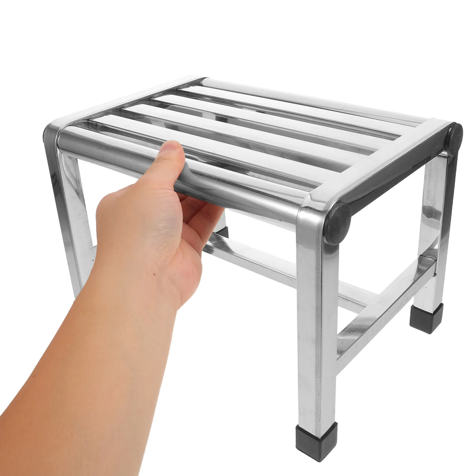 

Shower Stool Stainless Steel Bathroom Small Metal Bench Bathtub Seat Chair for Living Room, Bathroom, Kitchen and Corridors