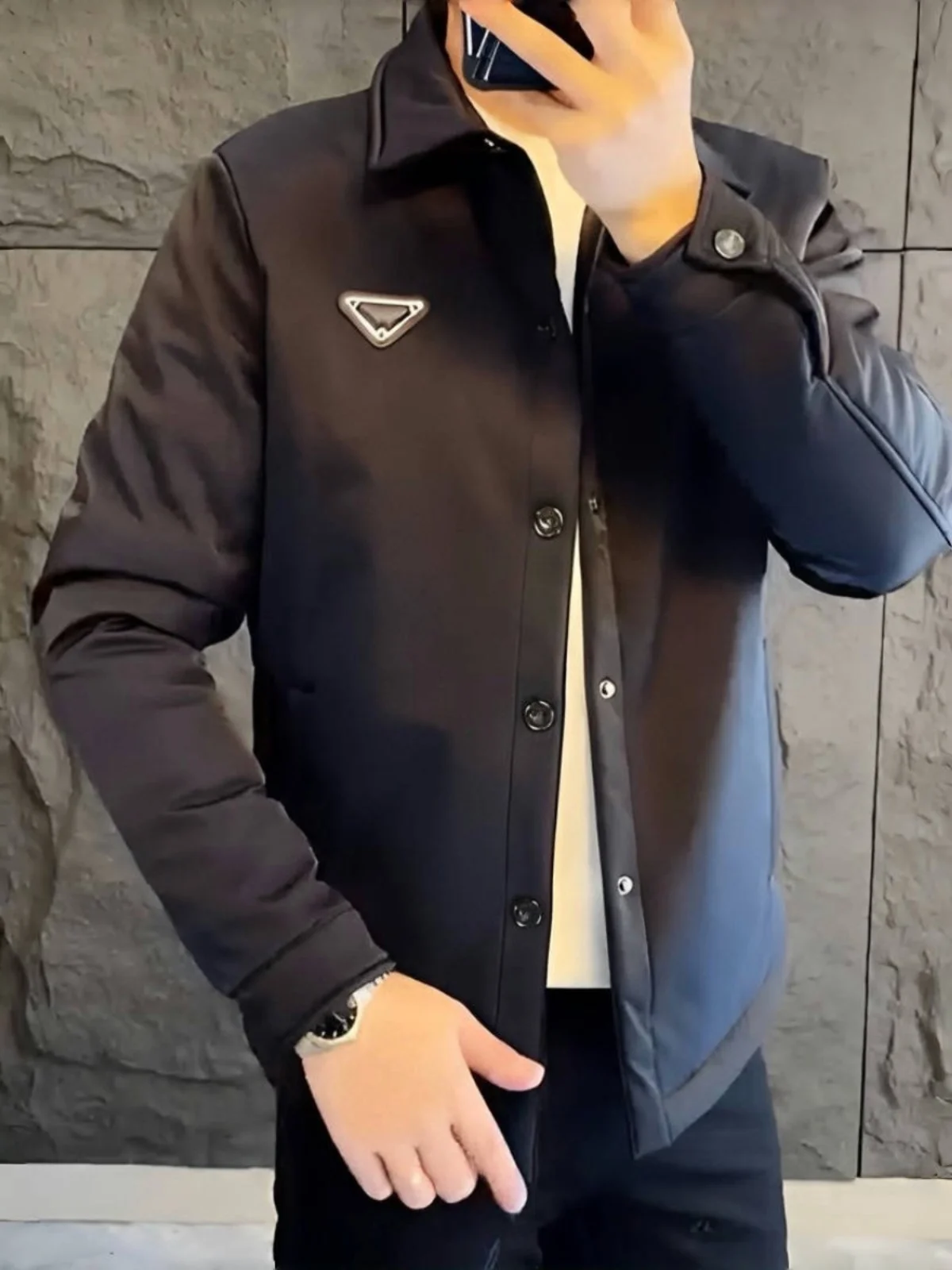 

Мужская модная универсальная легкая куртка Slim Fit из хлопка с воротником, новинка осенне-зимнего сезона, трендовая уличная одежда